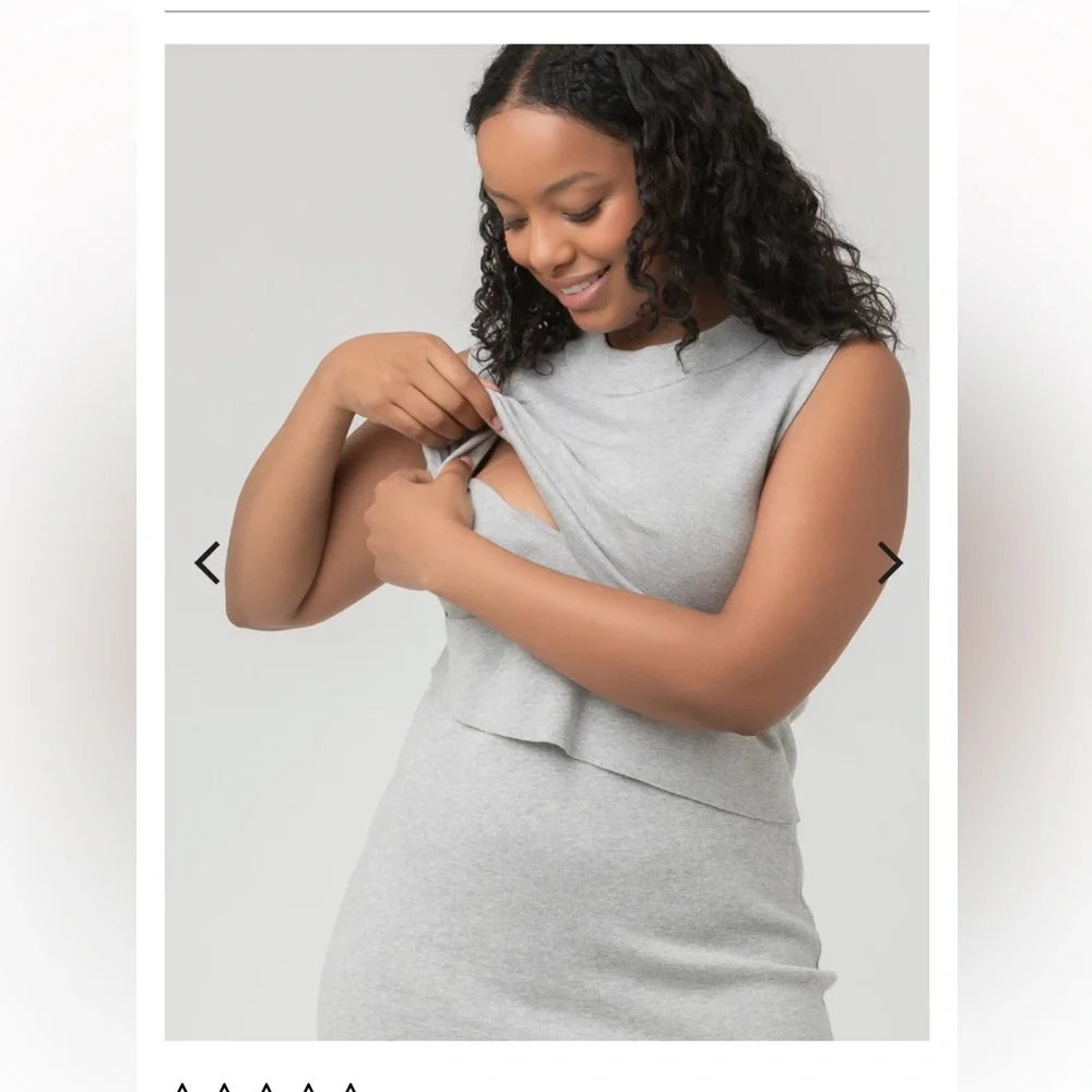 RIPE LAYERED SWEATER KNIT MATERNITY & NURSING DRESS M - Picture 6 of 8